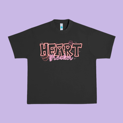 Heart Breaker Valentine Urban Heavy Tee Designed By Cowhidedigitalart