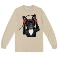Mushroom french bulldog dj style Long Sleeve Tee - artisFamous