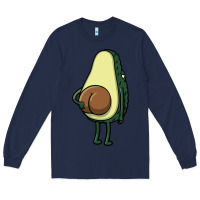Navy funny fruit avocado Long Sleeve Tee - artisFamous