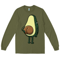 Army Green funny fruit avocado Long Sleeve Tee - artisFamous