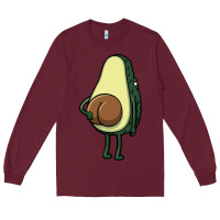 Burgundy funny fruit avocado Long Sleeve Tee - artisFamous