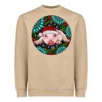 Mushroom Baby Pig Christmas Heavyweight Sweatshirt - RanaPortraitStore