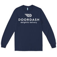 Navy doordash Long Sleeve Tee - artisFamous