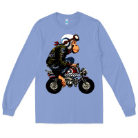 Colony Blue monkey bike cartoon Long Sleeve Tee - artisFamous