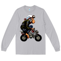 Moon Dust monkey bike cartoon Long Sleeve Tee - artisFamous