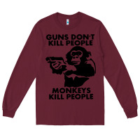 Burgundy guns dont kill people Long Sleeve Tee - artisFamous