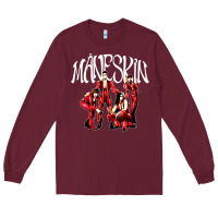 Burgundy maneskin rock Long Sleeve Tee - artisFamous