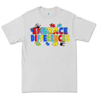 Dove Grey Embrace differences Premium Tee - FaDigitalArtStudio