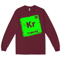 Burgundy kr kryptonite Long Sleeve Tee - artisFamous