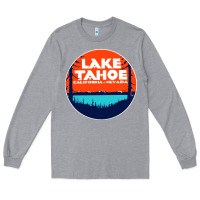 Heather Grey lake tahoe california Long Sleeve Tee - artisFamous