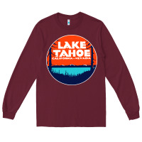 Burgundy lake tahoe california Long Sleeve Tee - artisFamous