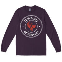 Plum university of phoenix white red Long Sleeve Tee - artisFamous