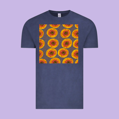 African Fabric Seamless Pattern Vintage Tee Designed By Bundleandbundleshop