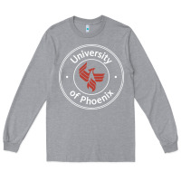 Heather Grey university of phoenix white red Long Sleeve Tee - artisFamous