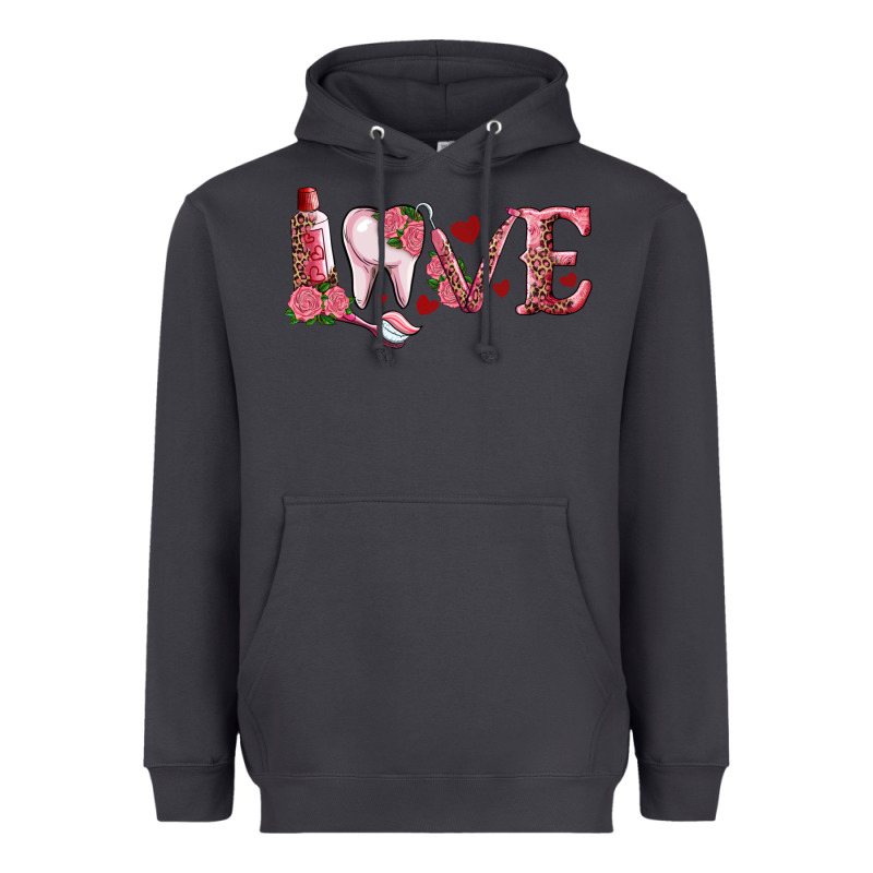 Valentines Day Dental Love Heavyweight Hoodie by RanaPortraitStore | Teevron