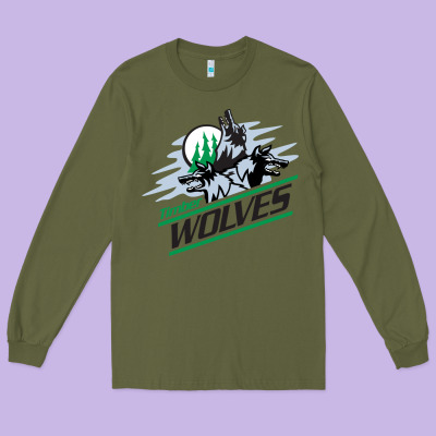 Timber Wolves Long Sleeve Tee Designed By Artisfamous