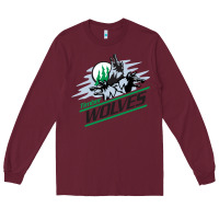 Burgundy timber wolves Long Sleeve Tee - artisFamous