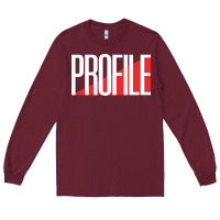Burgundy profile records Long Sleeve Tee - artisFamous