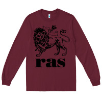 Burgundy ras records Long Sleeve Tee - artisFamous