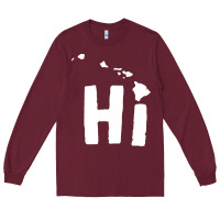 Burgundy hi hawaii Long Sleeve Tee - artisFamous