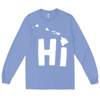Colony Blue hi hawaii Long Sleeve Tee - artisFamous
