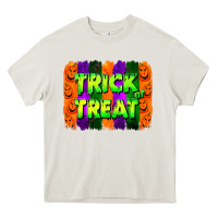 Cream trick or treat brushstroke Heavy Core Tee - Jasminsmagicworld