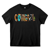 Black Cowgirl Min Heavy Core Tee - CowCowDesign