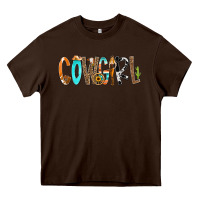 Chocolate Brown Cowgirl Min Heavy Core Tee - CowCowDesign
