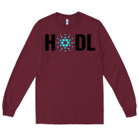 Burgundy hodl cardano Long Sleeve Tee - artisFamous