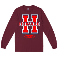 Burgundy howard 1867 university Long Sleeve Tee - artisFamous