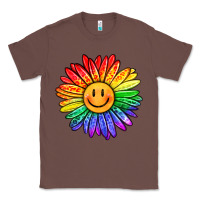 Chestnut rainbow smiley face sunflower Classic Tee - OliviaCreatesArt