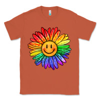 Copper rainbow smiley face sunflower Classic Tee - OliviaCreatesArt