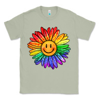 Matcha rainbow smiley face sunflower Classic Tee - OliviaCreatesArt