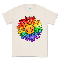 Natural rainbow smiley face sunflower Classic Tee - OliviaCreatesArt