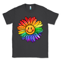 Smoke rainbow smiley face sunflower Classic Tee - OliviaCreatesArt