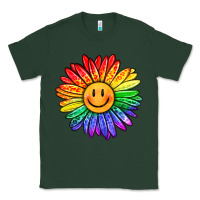 Sports Green rainbow smiley face sunflower Classic Tee - OliviaCreatesArt