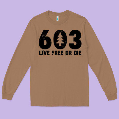Live Free Or Die 603 Tree Long Sleeve Tee Designed By Artisfamous