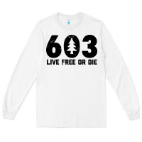 White live free or die 603 tree Long Sleeve Tee - artisFamous