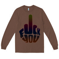 Chestnut fuck you middle finger Long Sleeve Tee - artisFamous