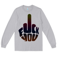 Moon Dust fuck you middle finger Long Sleeve Tee - artisFamous