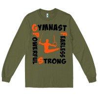 Army Green awesome gymnastics boy gymnast power strong Long Sleeve Tee - artisFamous