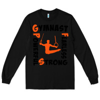 Black awesome gymnastics boy gymnast power strong Long Sleeve Tee - artisFamous