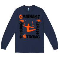Navy awesome gymnastics boy gymnast power strong Long Sleeve Tee - artisFamous