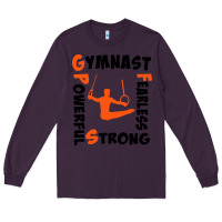 Plum awesome gymnastics boy gymnast power strong Long Sleeve Tee - artisFamous
