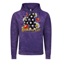 Cloud Purple ladybug birthday girl age 4 Vintage Hoodie - LillyAllenDesigns