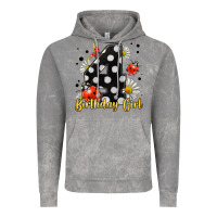 Cloud Rock ladybug birthday girl age 4 Vintage Hoodie - LillyAllenDesigns