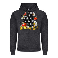 Vintage Black ladybug birthday girl age 4 Vintage Hoodie - LillyAllenDesigns