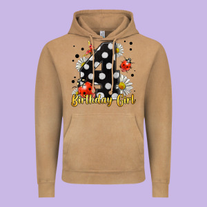 Ladybug Birthday Girl Age 4 Vintage Hoodie Designed By Lillyallendesigns