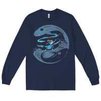 Navy Avatar Katara Long Sleeve Tee - artisFamous