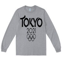 Heather Grey Olympic RingTokyo 2020 Long Sleeve Tee - artisFamous
